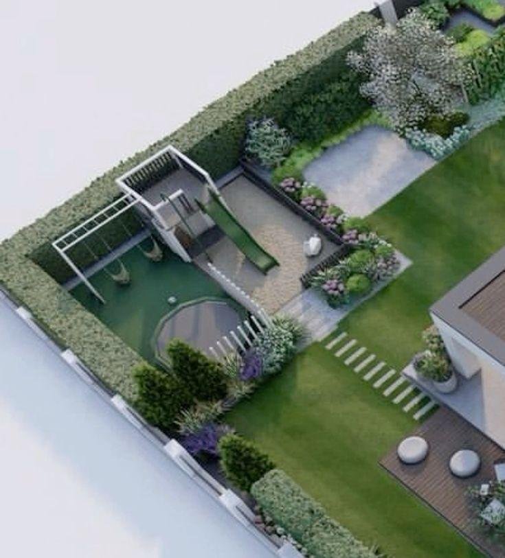 Proposed stone plank trail through lawn to seating area